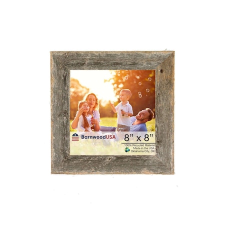Barnwoodusa Rustic Farmhouse Reclaimed 8x8 Picture Frame (Weathered Gray) 672713216568